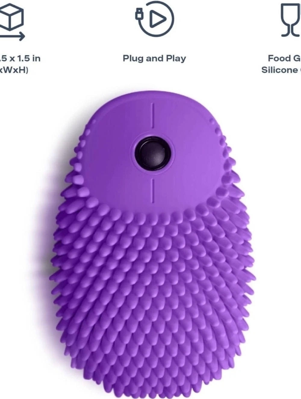 HedgeHog Health Hoglet Mouse - Purple/Grape, tactile fidget tool digital mouse